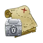 Treasure Map and Safe - lock - Transparent Layer PNG
