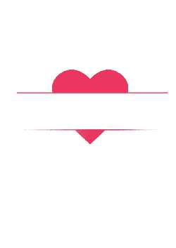 Heart Pattern - black background - minimalist - PNG