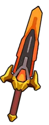 Flame Sword - orange - Transparent Background PNG