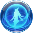 Blue Energy Sphere - outline - High Resolution PNG