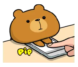 Little Bear Peppa - phone - PNG