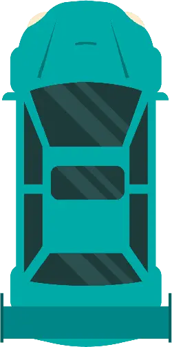 Green Car - simple - Transparent Layer PNG