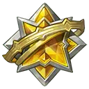 Golden Star Badge - decoration - Transparent Background PNG