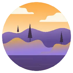 Purple Mountain Landscape Painting - minimalism - Free Download PNG