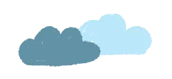 Two Clouds - sky - No Background PNG