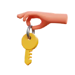 Key - hand - PNG
