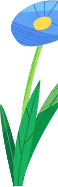 Blue Flower - plant - stem - No Background PNG