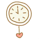 Heart-Shaped Pendant Clock - heart shape - PNG