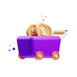 Shopping Cart with Gold Coins - golden wheels - No Watermark PNG