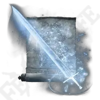Ice Blade and Scroll - ice - High Resolution PNG