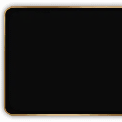 Gold Rectangle Border - minimalist - Transparent Background PNG