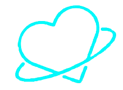 Heart Shape Pattern - neon light - glowing - No Background PNG