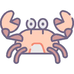 Cartoon Crab - simple - High Resolution PNG