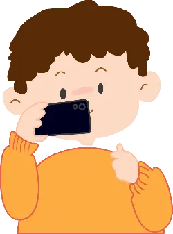 Child in Orange Clothing - phone - Free Download PNG