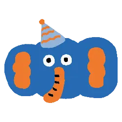 Elephant with Party Hat - party - High Resolution PNG
