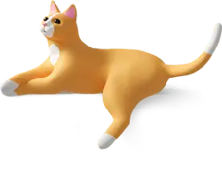 Cartoon Cat - jumping - cartoon - Transparent Background PNG