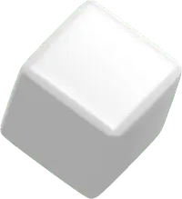 White Cube - plastic - Transparent Background PNG