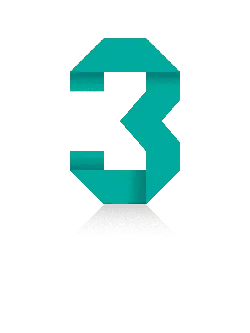 Number Three - graphic design - No Background PNG