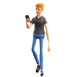 Man in Jeans and T-shirt - cartoon character - Free PNG
