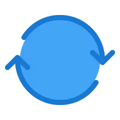 Loop Arrow - blue - High Resolution PNG