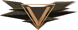 Gold Inverted Triangle Logo - minimalist style - High Resolution PNG
