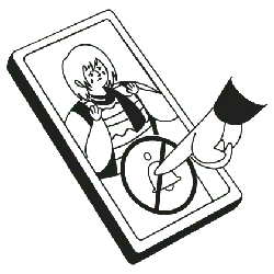 Girl on Phone - cartoon - Free Download PNG