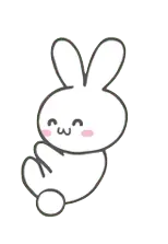 Cute White Rabbit - animal - Free PNG