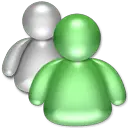 Two Person Icons - green - PNG Images