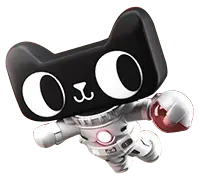 Black Cat Robot - role-playing game - High Resolution PNG