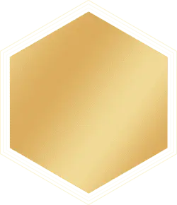 Gold Hexagon - graphic design - High Resolution PNG