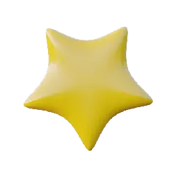 Yellow Star - shiny - star - Lossless PNG
