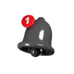 Bell with Number 1 - number - PNG