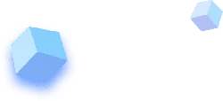 Blue Cubes - minimalist - Transparent Background PNG