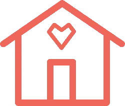Heart House Icon - symbol - High Resolution PNG