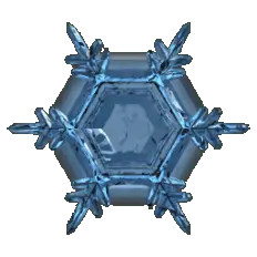 Snowflake - hexagon - crystal - PNG