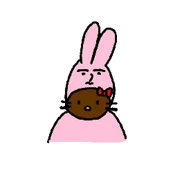 Rabbit and Cat - rabbit - No Background PNG
