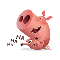 Laughing Pig - animal - High Resolution PNG