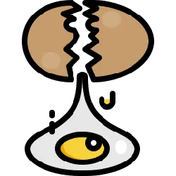 Broken Egg - humorous - High Resolution PNG