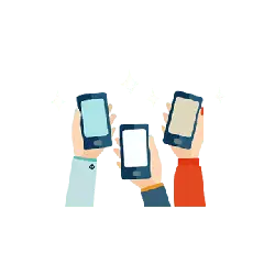 Hands Holding Smartphones - hands - High Resolution PNG