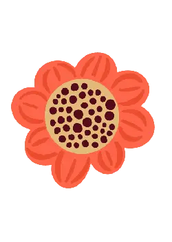 Red Flower - art - Curated PNG