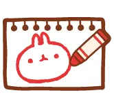 Notebook with Drawing of Rabbit - notebook - Transparent Layer PNG
