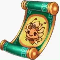 Little Lion Scroll - green - PNG Images