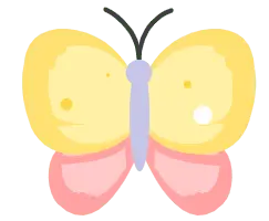 Colored Butterfly - pink - No Background PNG