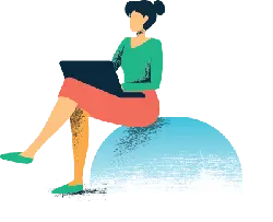 Sitting Woman - minimalist style - Lossless PNG