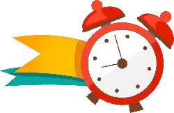 Flying Alarm Clock - flying - No Watermark PNG