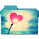 Heart Balloon Folder - sky - Free PNG