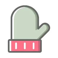 Glove - red - High Resolution PNG