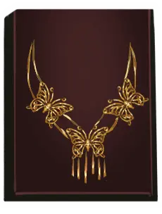 Butterfly Necklace - metal - Free PNG