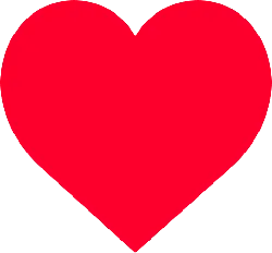 Red Heart - symbol - red - PNG