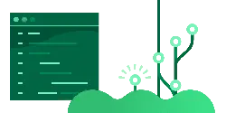Programming Interface with Plant Growth Illustration - illustration - No Background PNG